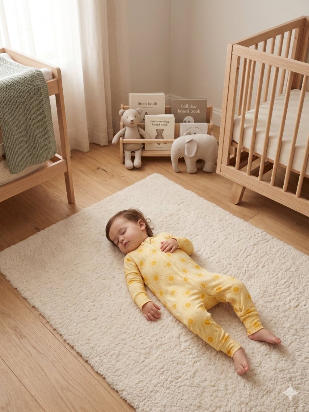 HA Bamboo Sleepers 2-Way Zipper Convertible Mittens & Footies Yellow Sunshine